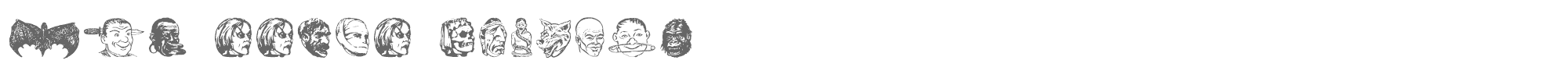 Sample characters JMH Eerie Dingbats Font